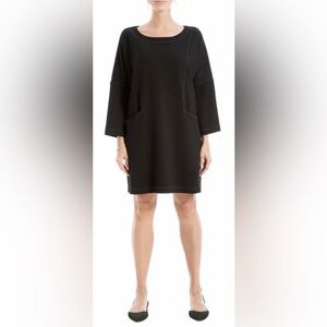 Max Studio Contrast Stitch Sheath Dress, Black, sz S